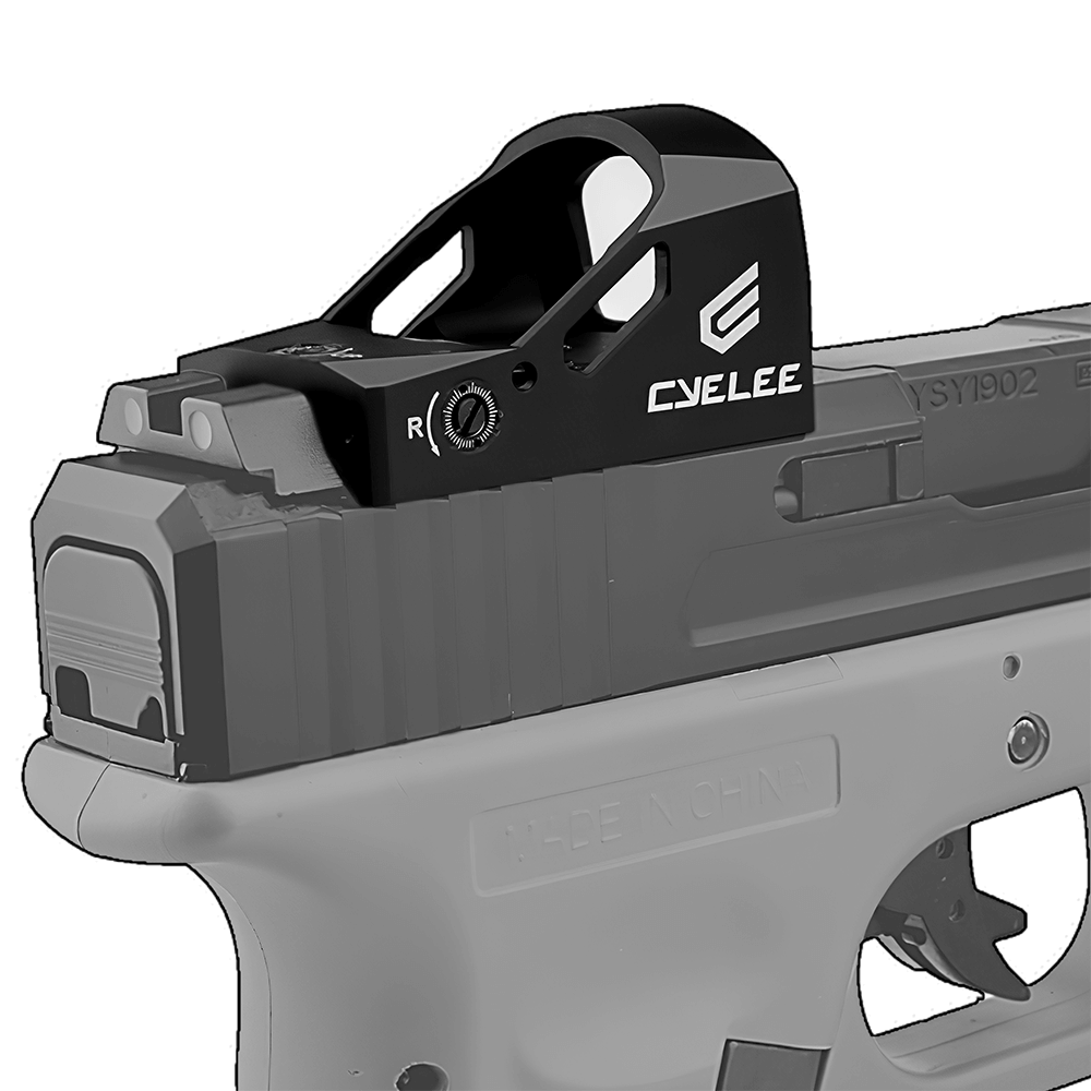 a black and white photo of a gun