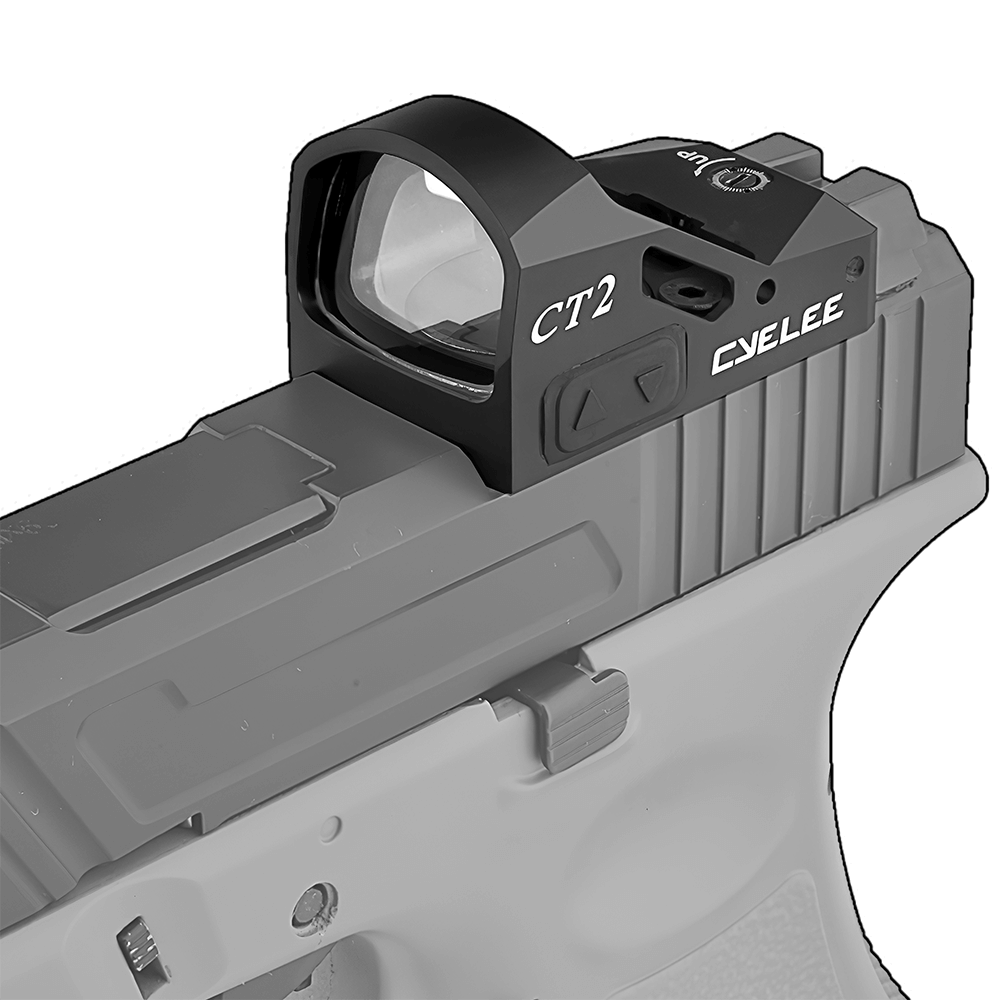 a black and white photo of a gun