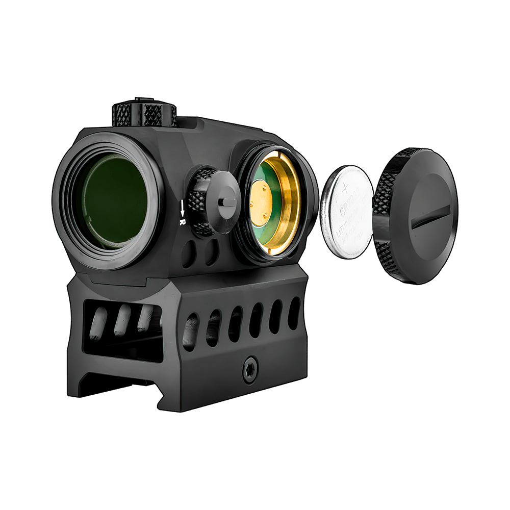 Cyelee 3MOA GT10 Rifle Green Dot With Co-witness Riser Mount and MOTAC(Shake Awake) - Cyelee Optics Red Dot Reflex Sight Shake Awake Optic Rugged Pistol