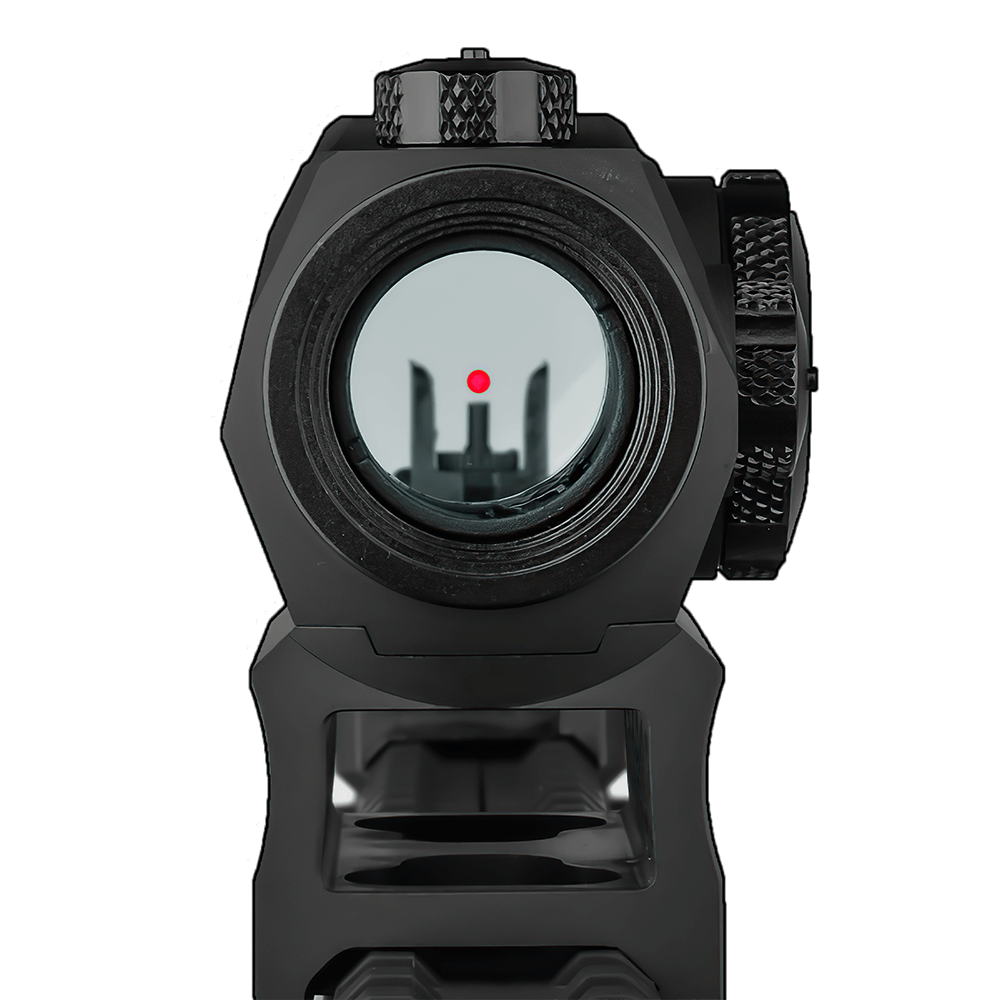 Cyelee T10 Shake Awake Rifle Red Dot With Co-witness Riser Mount and MOTAC - Cyelee Optics Red Dot Reflex Sight Shake Awake Optic Rugged Pistol
