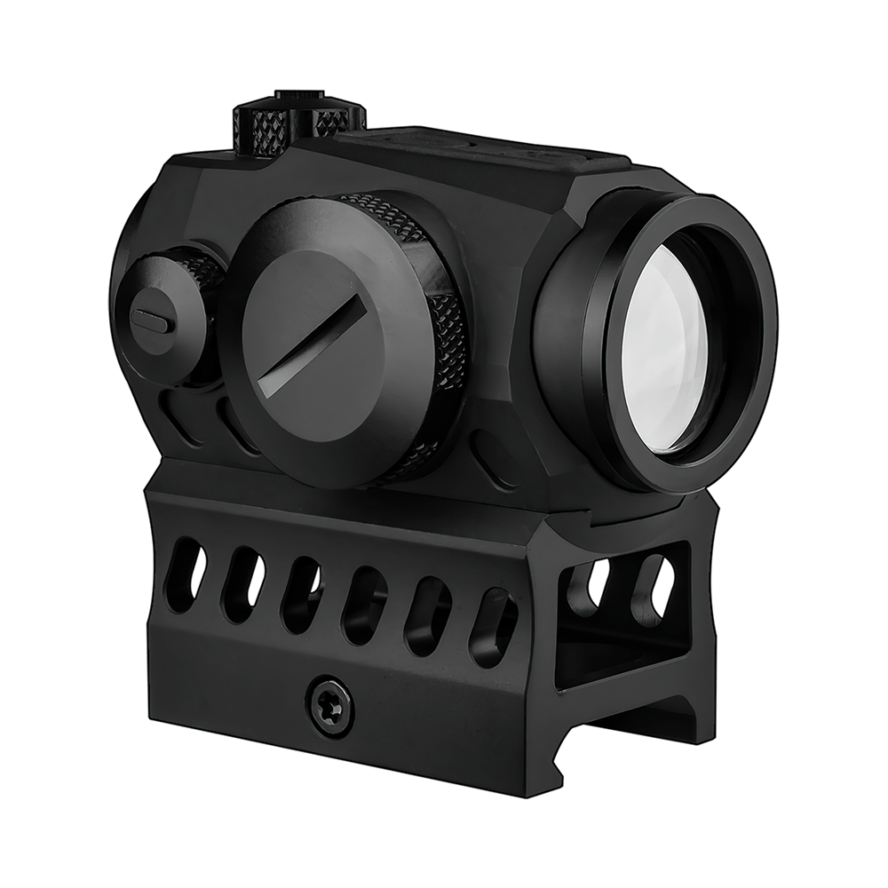 Cyelee T10 Shake Awake Rifle Red Dot With Co-witness Riser Mount and MOTAC - Cyelee Optics Red Dot Reflex Sight Shake Awake Optic Rugged Pistol