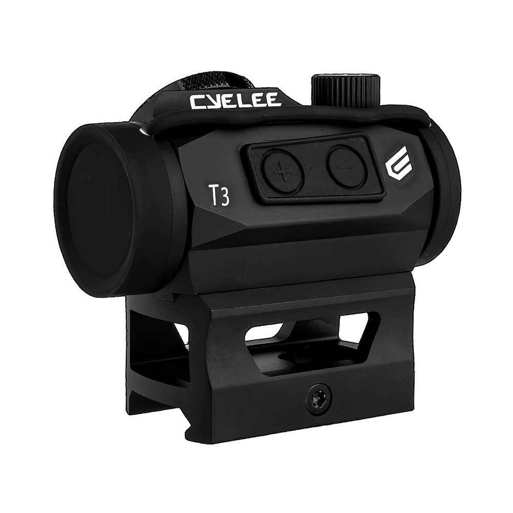 Cyelee 3MOA T3 Rifle Red Dot With Co-witness Riser Mount and MOTAC(Shake Awake) - Cyelee Optics Red Dot Reflex Sight Shake Awake Optic Rugged Pistol