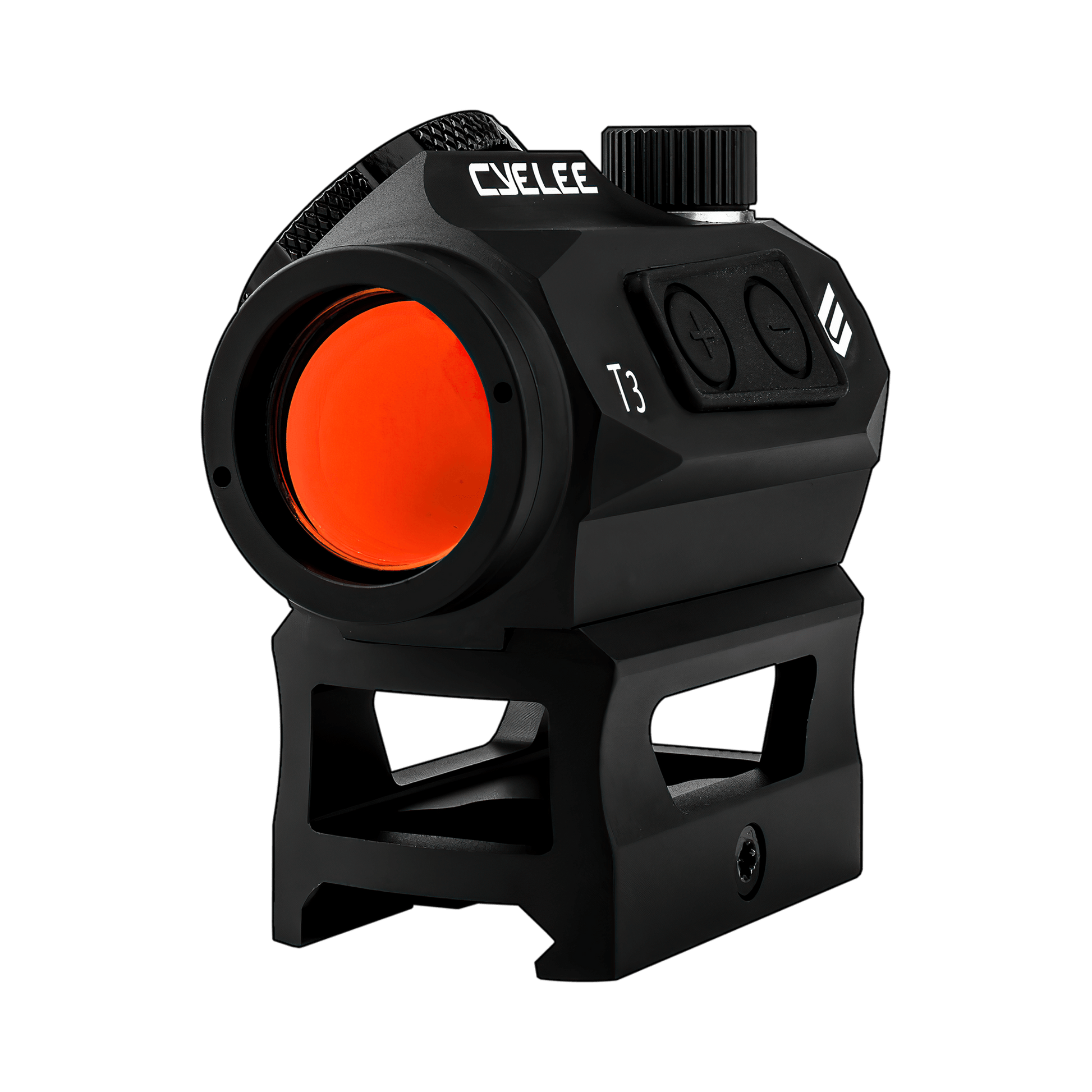 Cyelee 3MOA T3 Rifle Red Dot With Co-witness Riser Mount and MOTAC(Shake Awake) - Cyelee Optics Red Dot Reflex Sight Shake Awake Optic Rugged Pistol