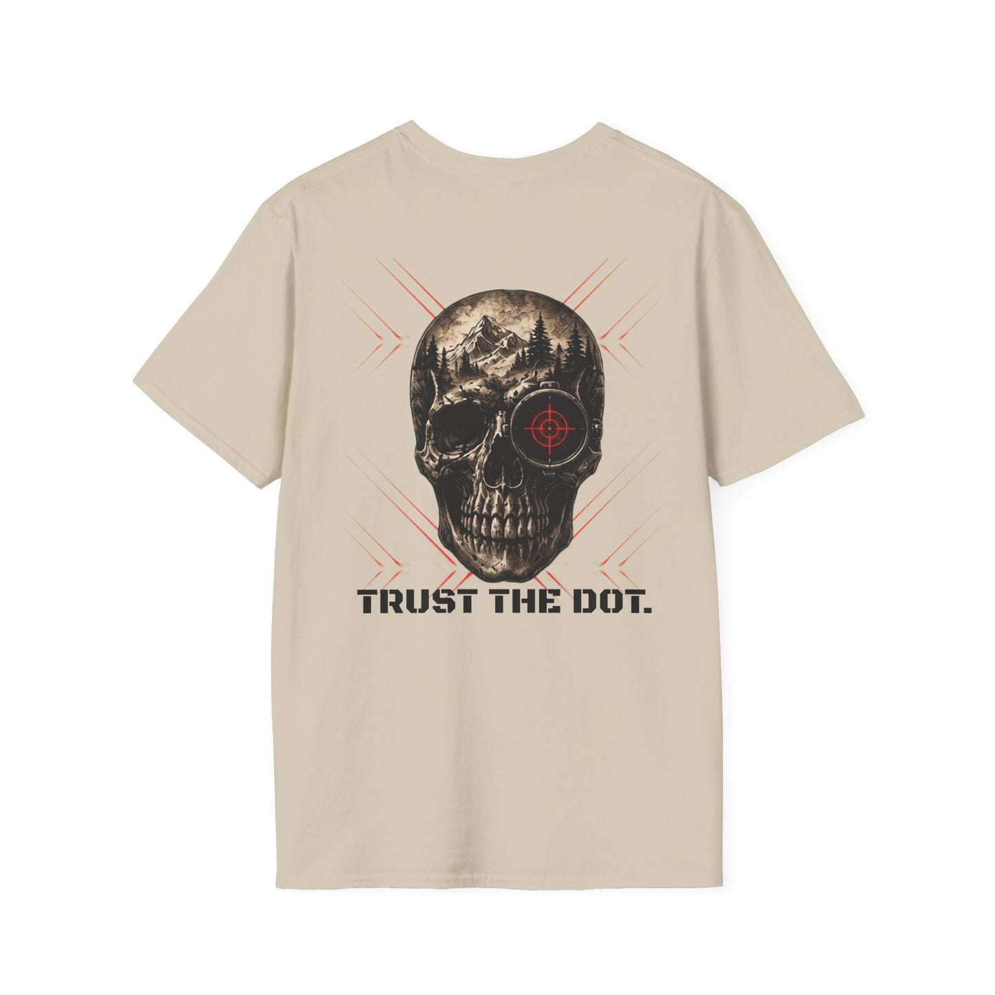 CYELEE TRUST THE DOT SKULL LOGO- Minimalist Soft Style T‑Shirt