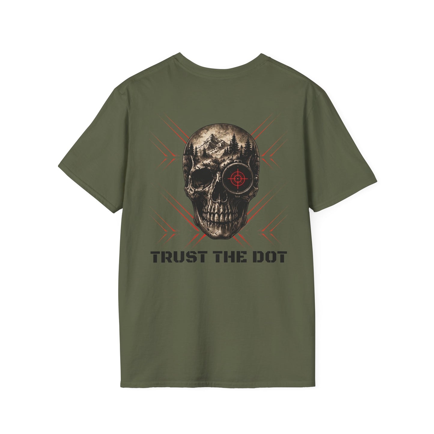 Cyelee Skull Trust the Dot Logo Unisex Softstyle Tee