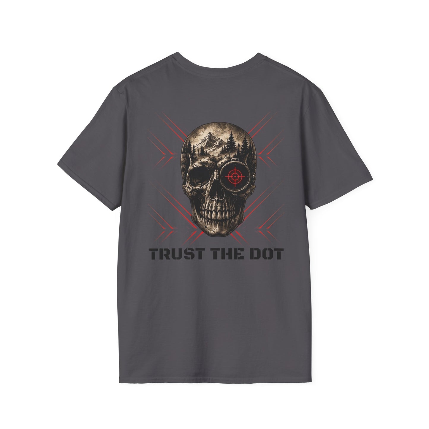 Cyelee Skull Trust the Dot Logo Unisex Softstyle Tee
