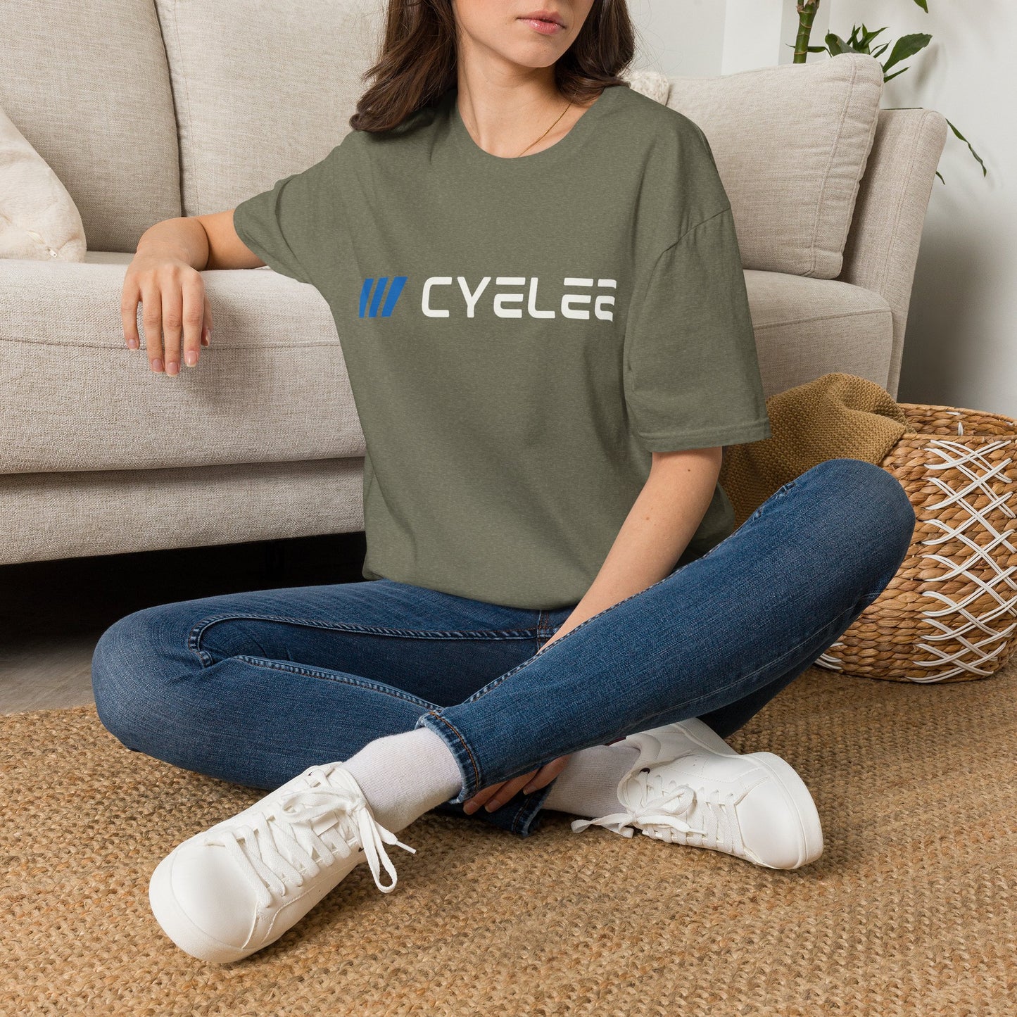 CYELEE TRUST THE DOT SKULL LOGO- Minimalist Soft Style T‑Shirt