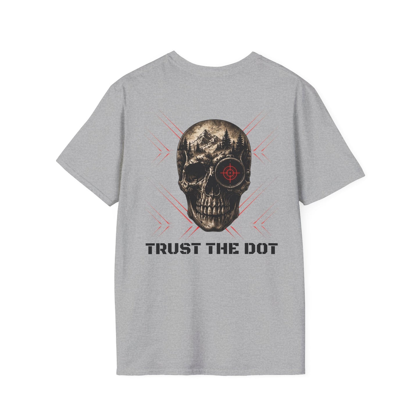 Cyelee Skull Trust the Dot Logo Unisex Softstyle Tee
