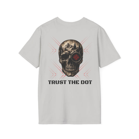 Cyelee Skull Trust the Dot Logo Unisex Softstyle Tee