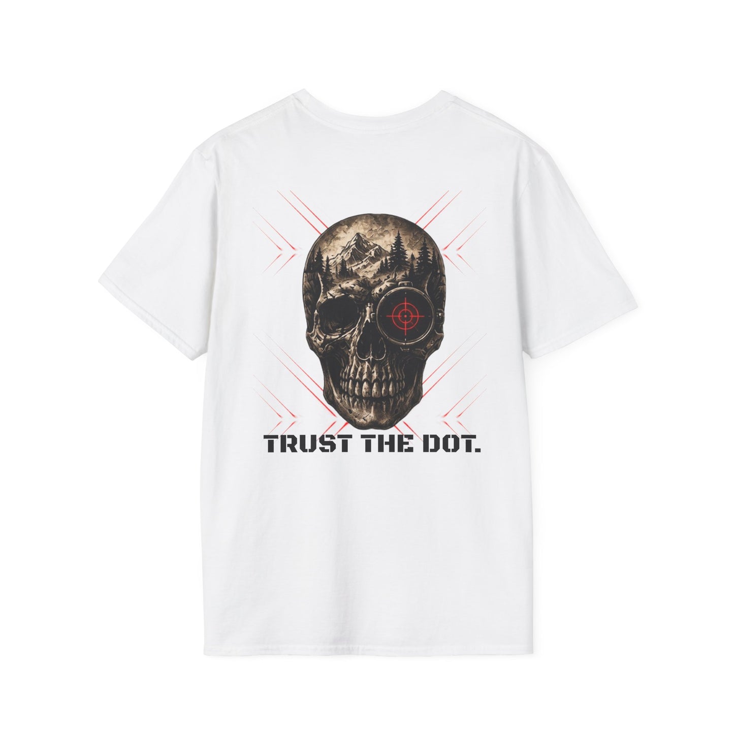 CYELEE TRUST THE DOT SKULL LOGO- Minimalist Soft Style T‑Shirt