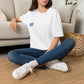 CYELEE TRUST THE DOT SKULL LOGO- Minimalist Soft Style T‑Shirt