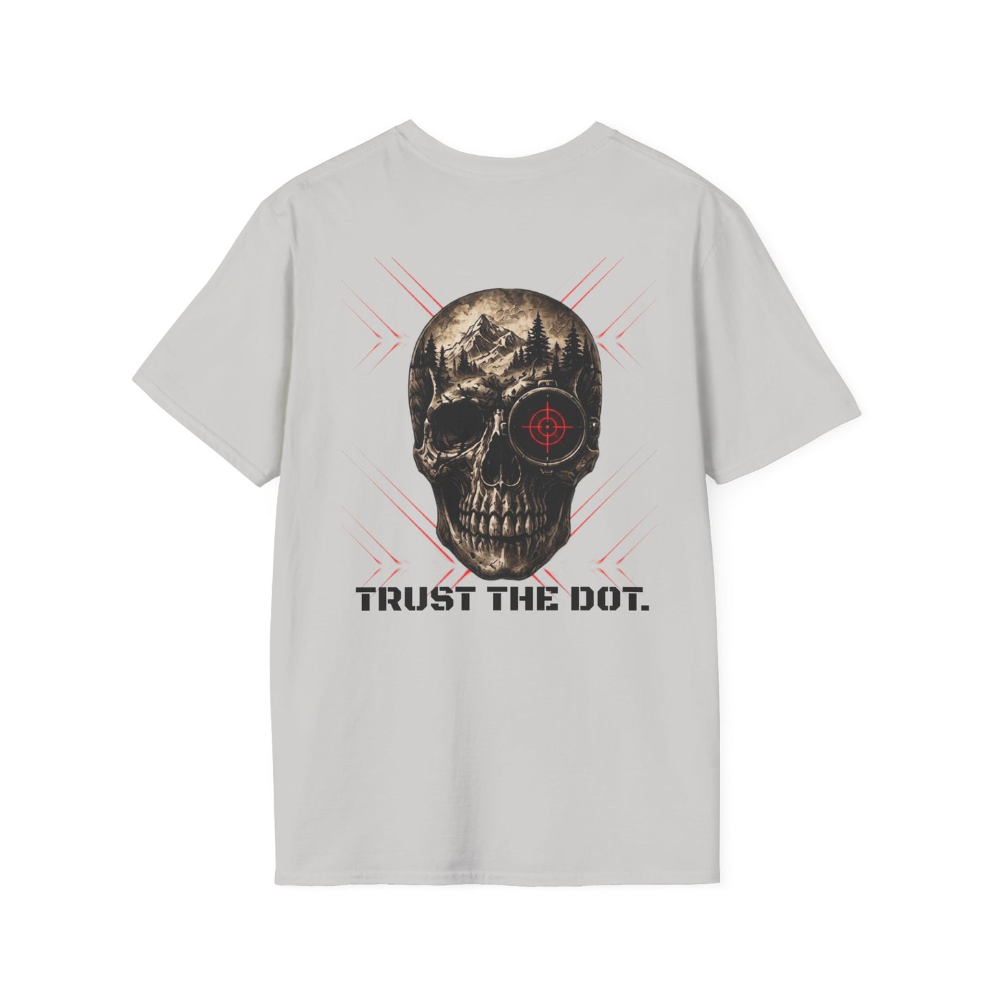 CYELEE TRUST THE DOT SKULL LOGO- Minimalist Soft Style T‑Shirt