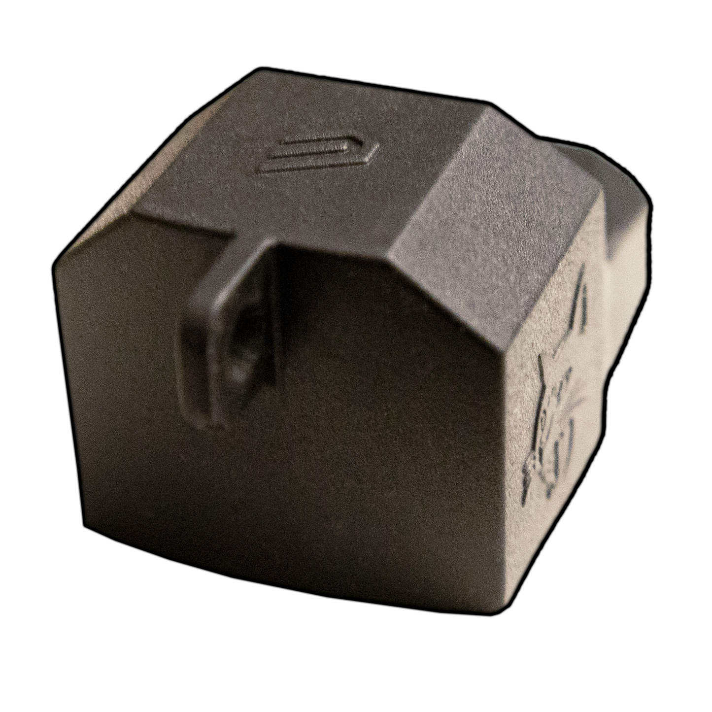a black and white photo of a box