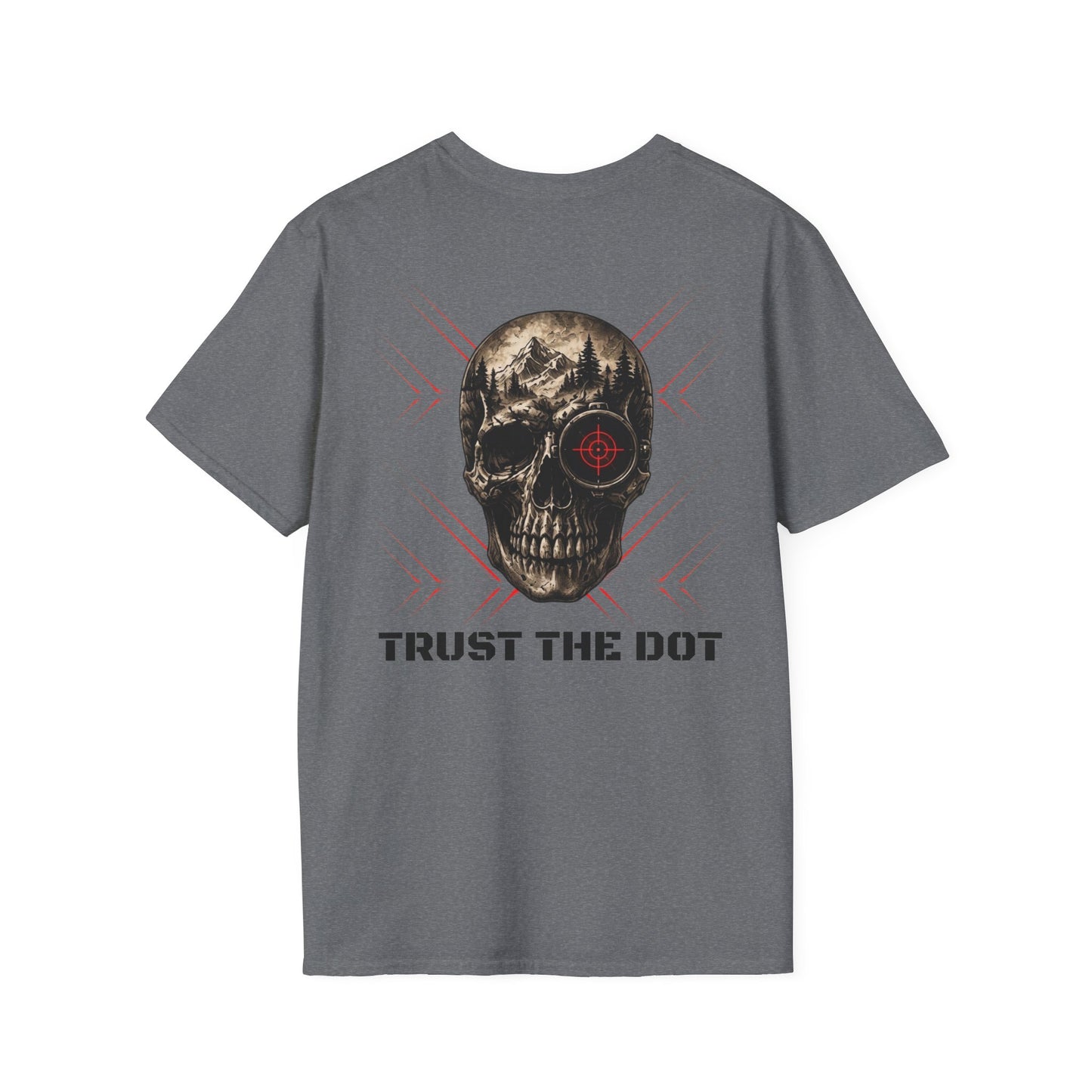 Cyelee Skull Trust the Dot Logo Unisex Softstyle Tee