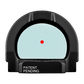 a red dot is seen in the center of a black object