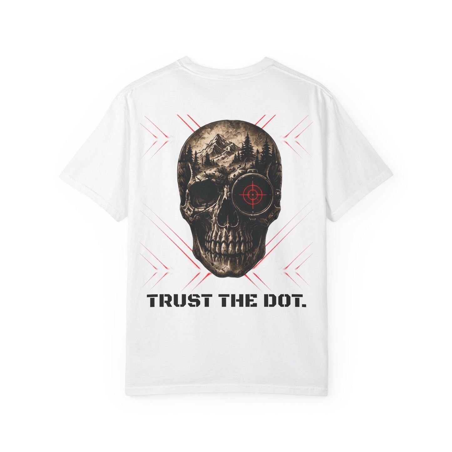 Trust The Dot Skull T-Shirt — Garment-Dyed Graphic Tee for Everyday Wear