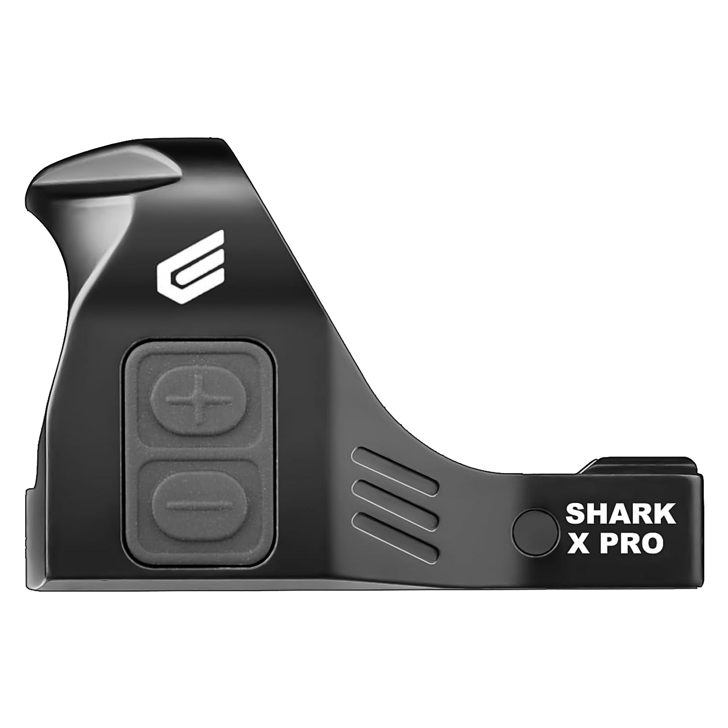 a black and white picture of a shark x pro putter