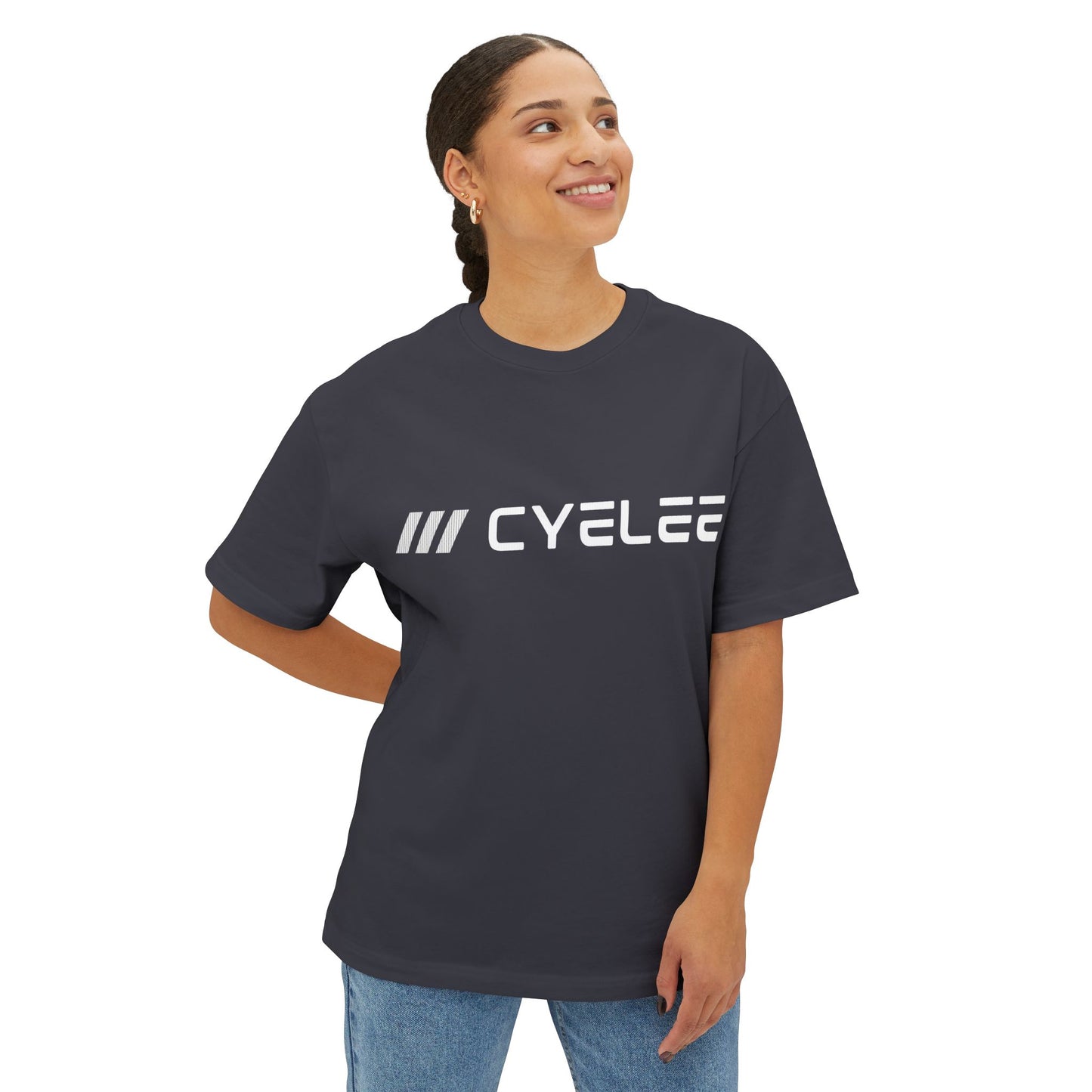 Cyelle Logo Boxy Tee — Minimal Tech Graphic T-Shirt
