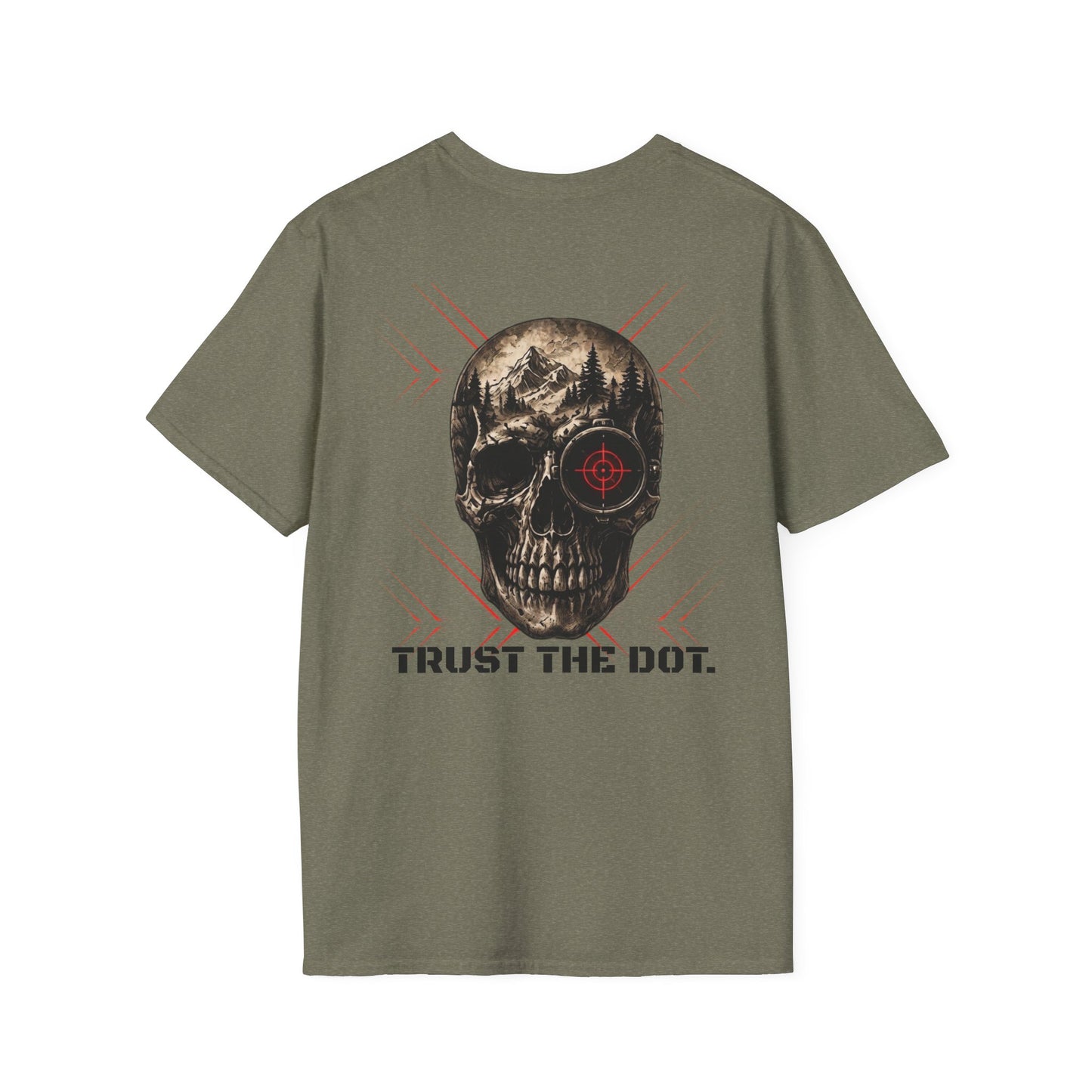 CYELEE TRUST THE DOT SKULL LOGO- Minimalist Soft Style T‑Shirt