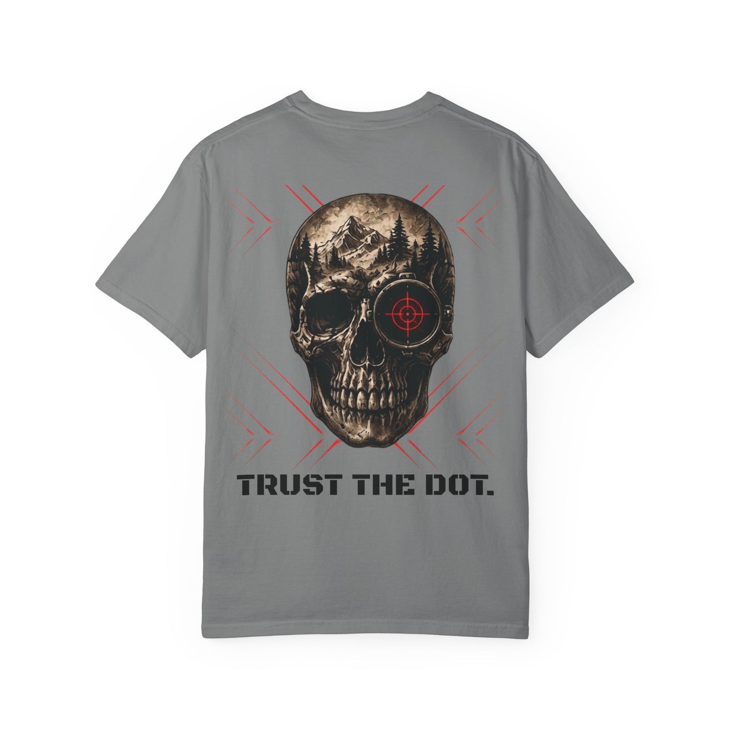 Trust The Dot Skull T-Shirt — Garment-Dyed Graphic Tee for Everyday Wear