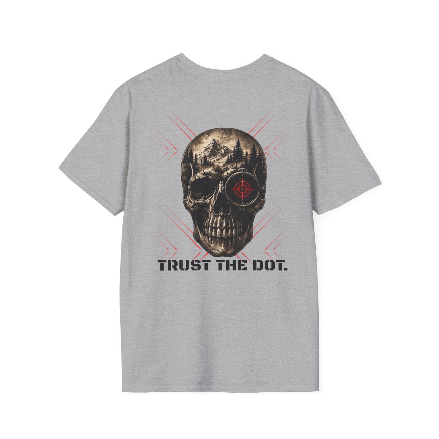 CYELEE TRUST THE DOT SKULL LOGO- Minimalist Soft Style T‑Shirt