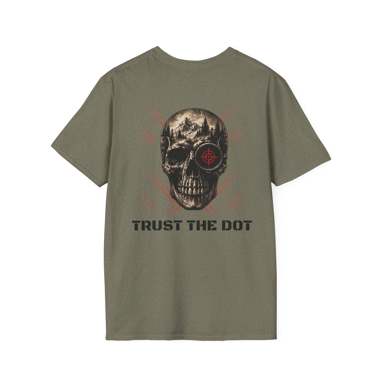 Cyelee Skull Trust the Dot Logo Unisex Softstyle Tee