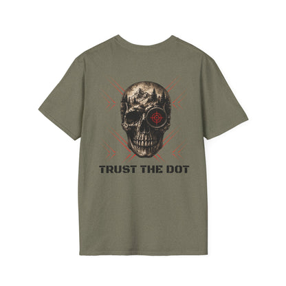 Cyelee Skull Trust the Dot Logo Unisex Softstyle Tee Military Green