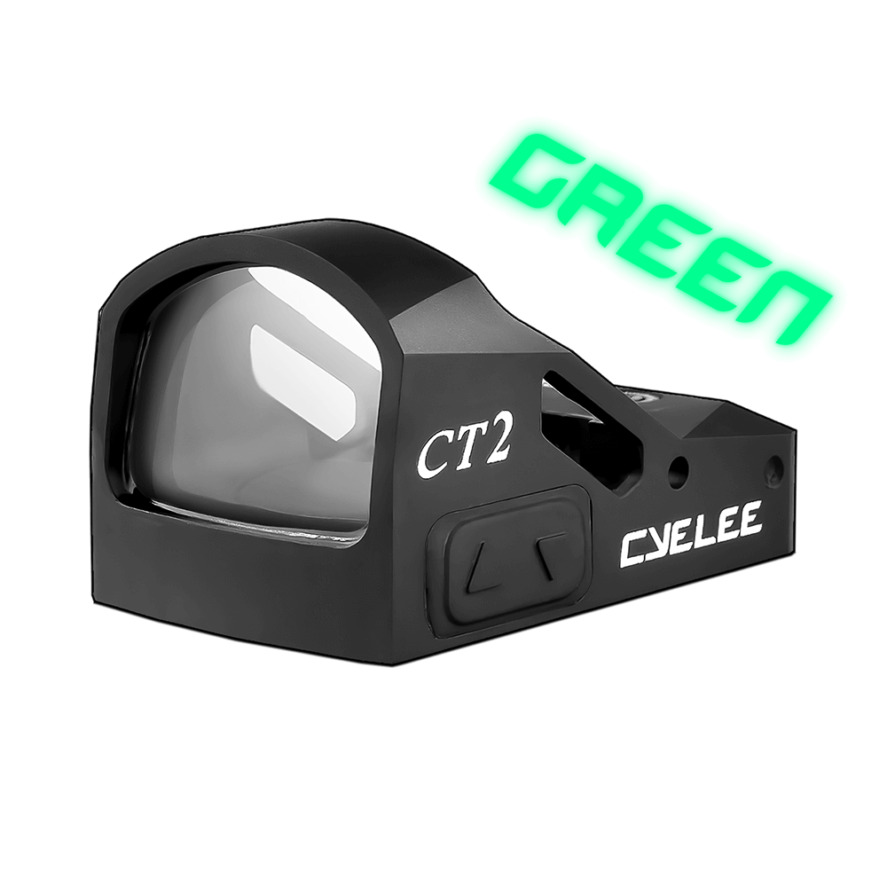Cyelee CT2 Micro Shake Awake Pistol Green Dot Sights ( for RMR Cut Pistol ) 3 MOA - Cyelee Optics Red Dot Reflex Sight Shake Awake Optic Rugged Pistol