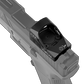 a black and white photo of a gun