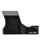 a cat pro camera with a black background