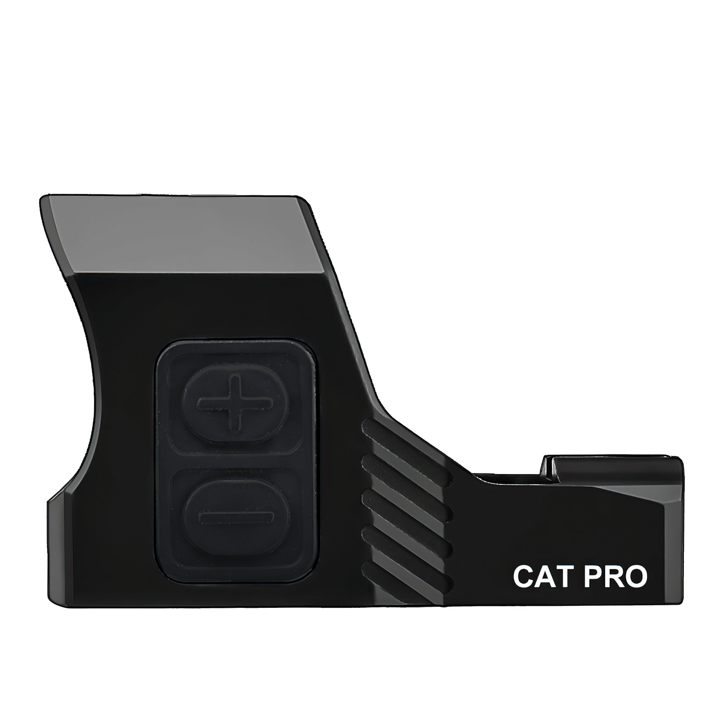 a cat pro camera with a black background