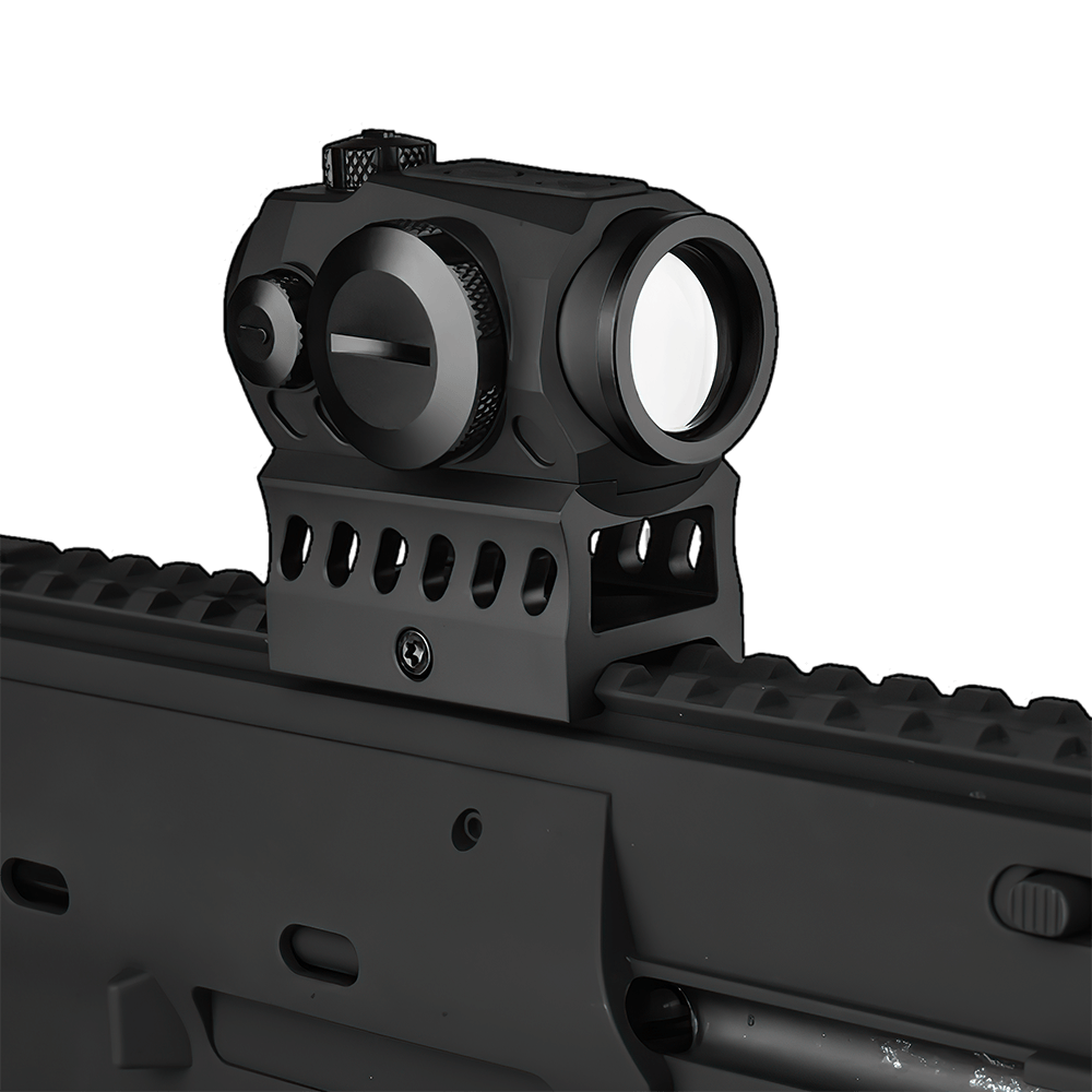 Cyelee T10 Shake Awake Rifle Red Dot With Co-witness Riser Mount and MOTAC - Cyelee Optics Red Dot Reflex Sight Shake Awake Optic Rugged Pistol